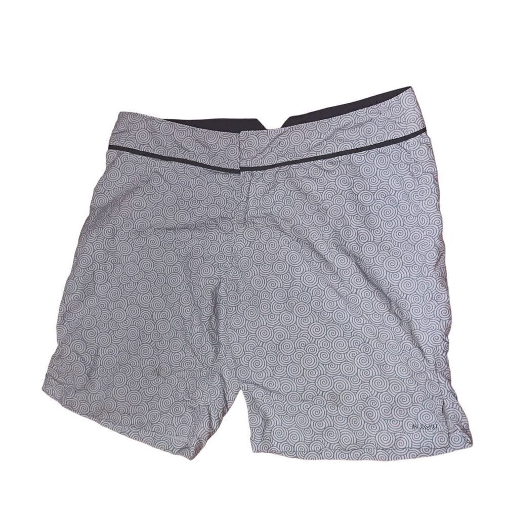 Nice Kavu Women's Shorts 10 (Medium) 100% Nylon grey Water Board Tropical Beach